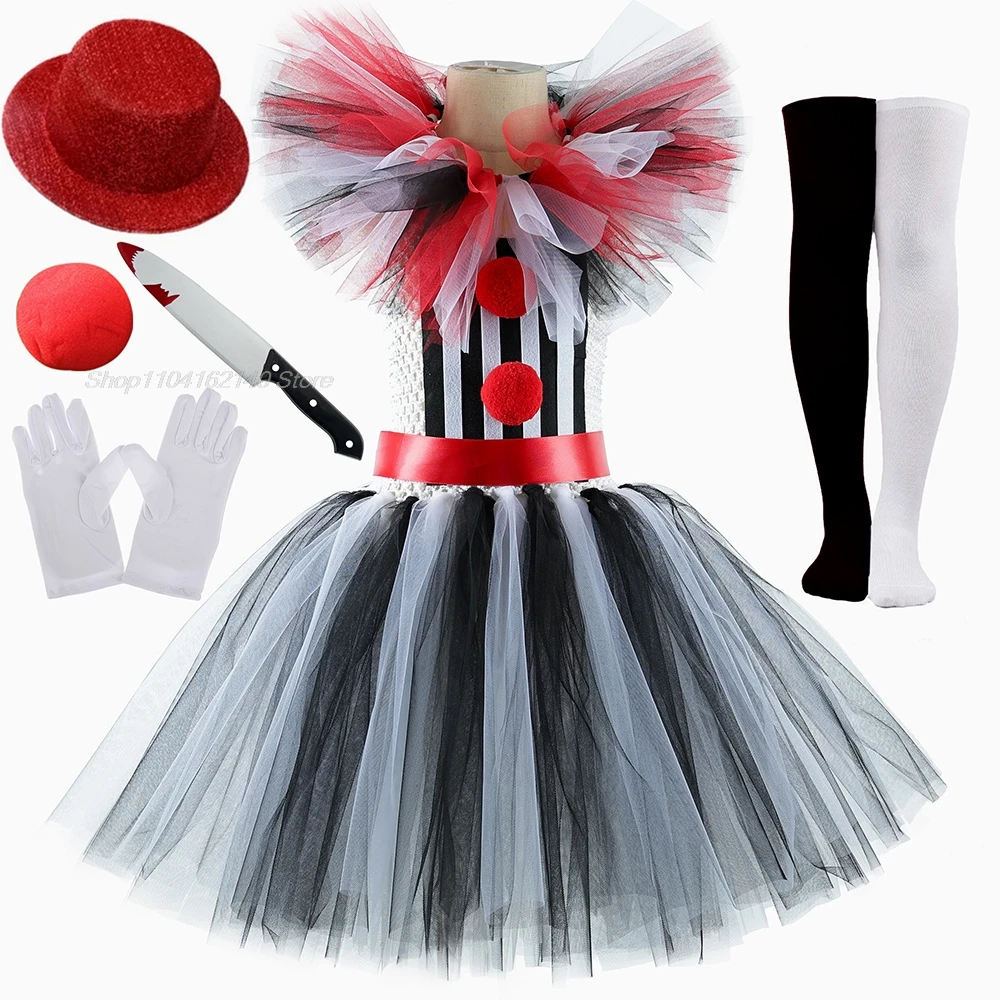Костюмы клоуна для девочек страшные цирковые клоуны убийцы платье-пачка на