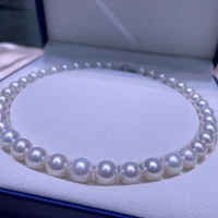 huge charming 1810 11mm natural south sea genuine white round pearl necklace free shipping for women jewelry necklaces