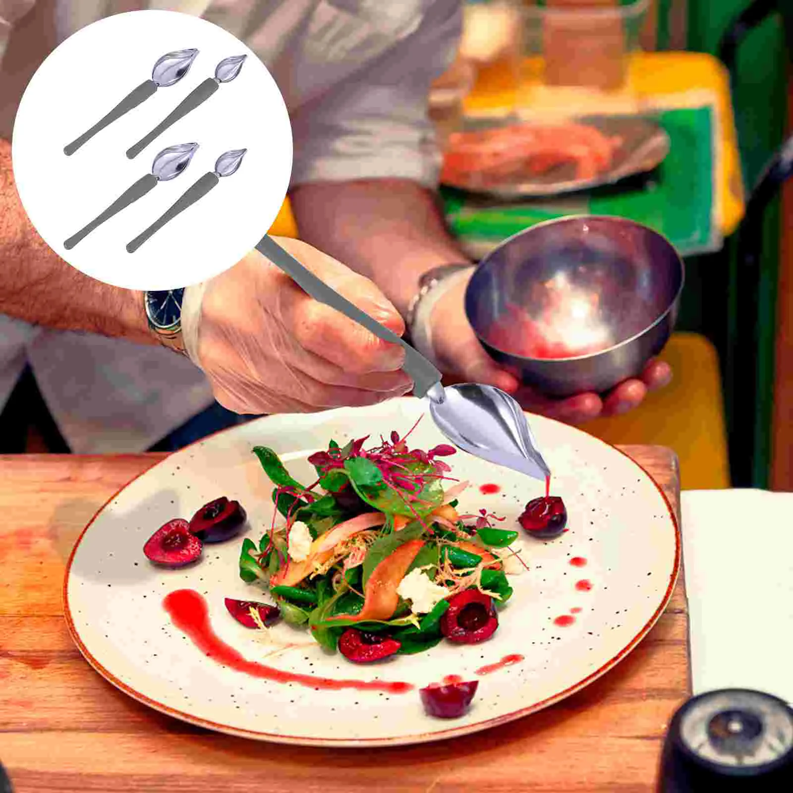 

4 шт., ложка-карандаш из нержавеющей стали