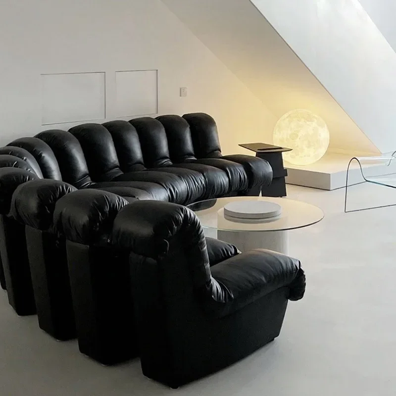 

Роскошные диваны для гостиной, креативный минималистичный длинный внутренний офисный уникальный кожаный диван, современная мебель для гостиной, мебель для дома