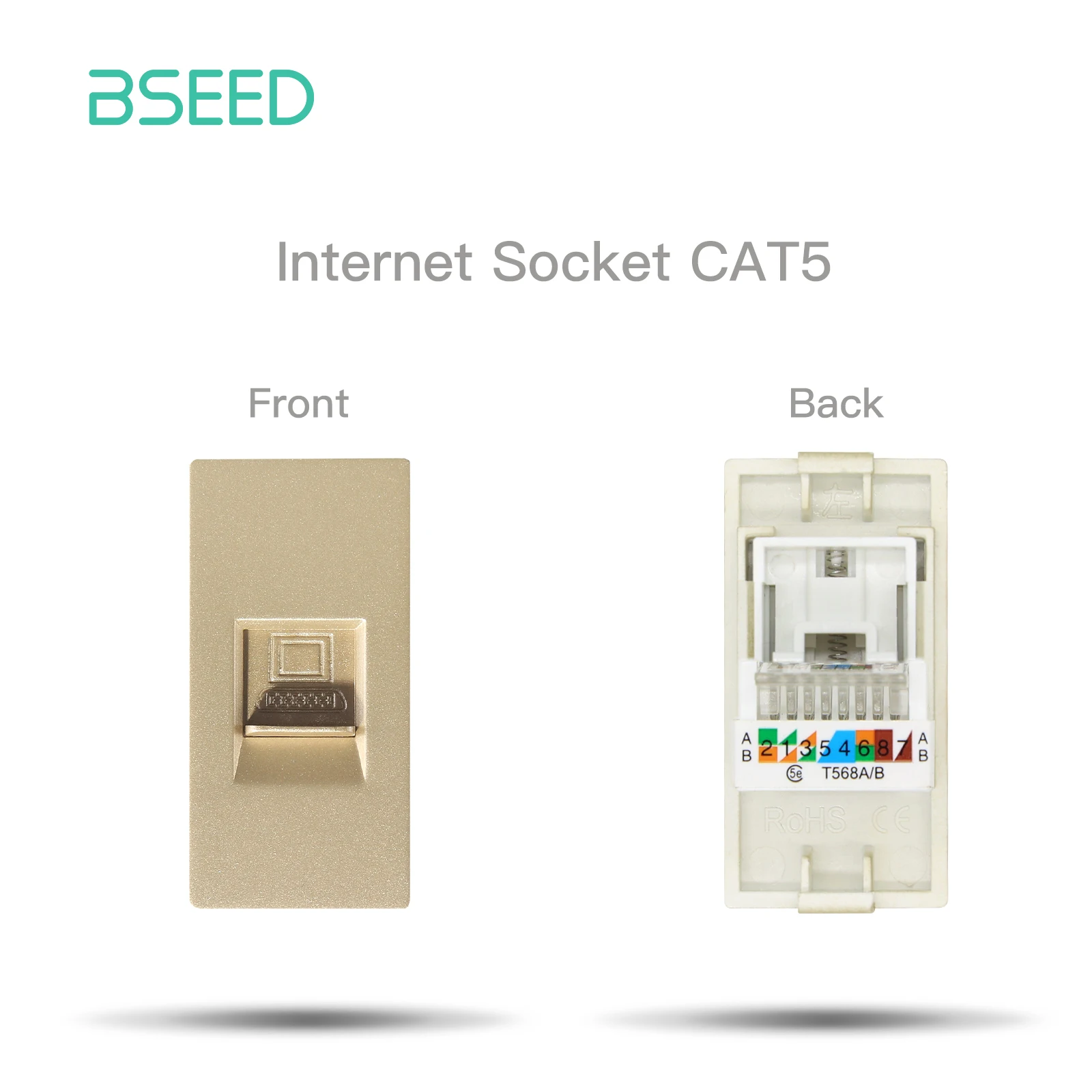 

Детали розеток BSEED TV ST CAT5/6 RJ45/11
