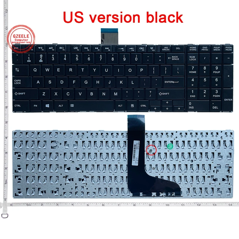 

NEW US keyboard for TOSHIBA FOR SATELLITE C850 C850D C855 C855D L850 L850D L855 L855D L870 L870D US Black laptop keyboard