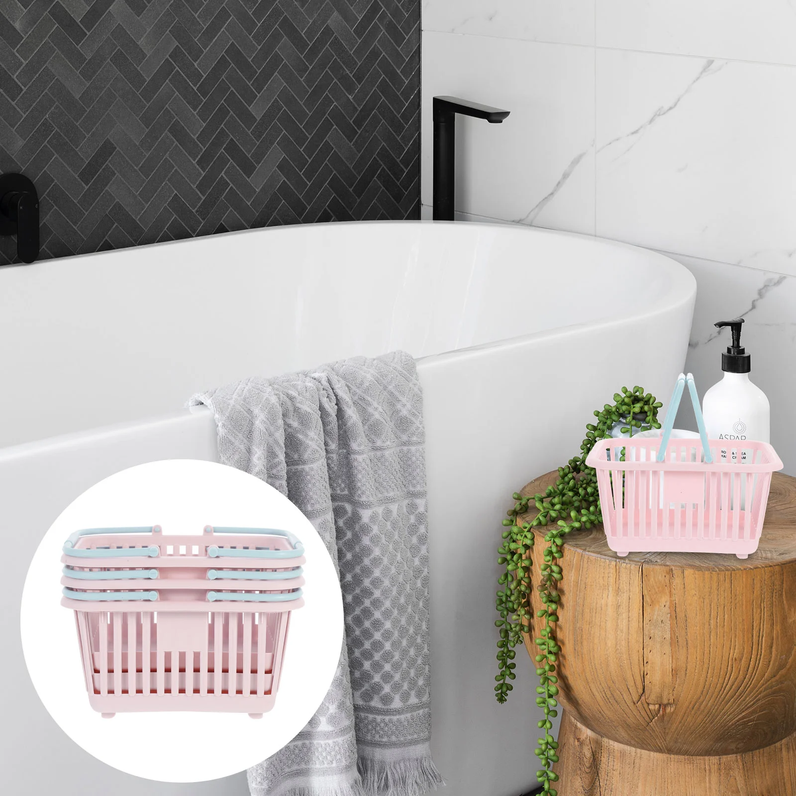 3 шт. корзина для хранения портативная мытья игрушек Herrbe покупки продуктовые