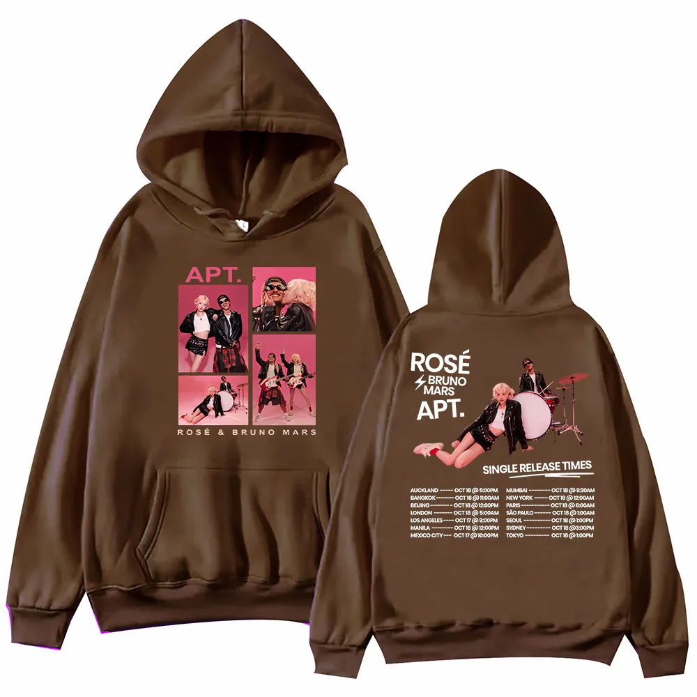 Толстовка с капюшоном ROSÉ и Bruno Mars APT пуловер унисекс в стиле Харадзюку топы
