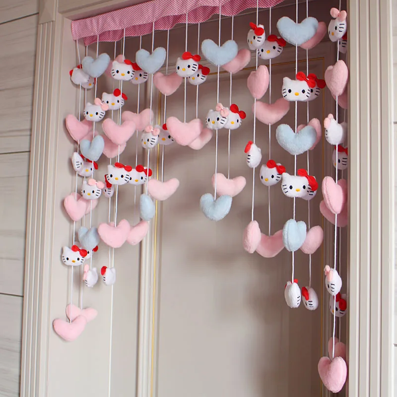 Kawaii products Sanrio My Melody Kuromi Cinnamoroll плюшевая штора подвеска дверная занавеска для