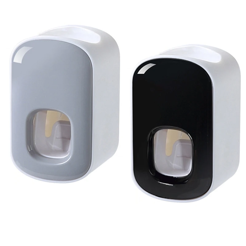 

R7RC Automatic Toothpaste Dispenser Dust Proof Toothbrush Holder Wall Mounted Home Squeezer Bathroom Accessories Organizer