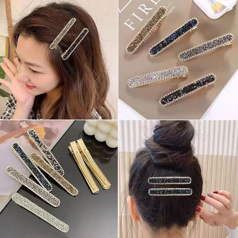 

Crystal Hair Clips Women Shiny Hair Ornament Hairpins Barrettes Fashion Headbands Hair Accessories Head Jewelry