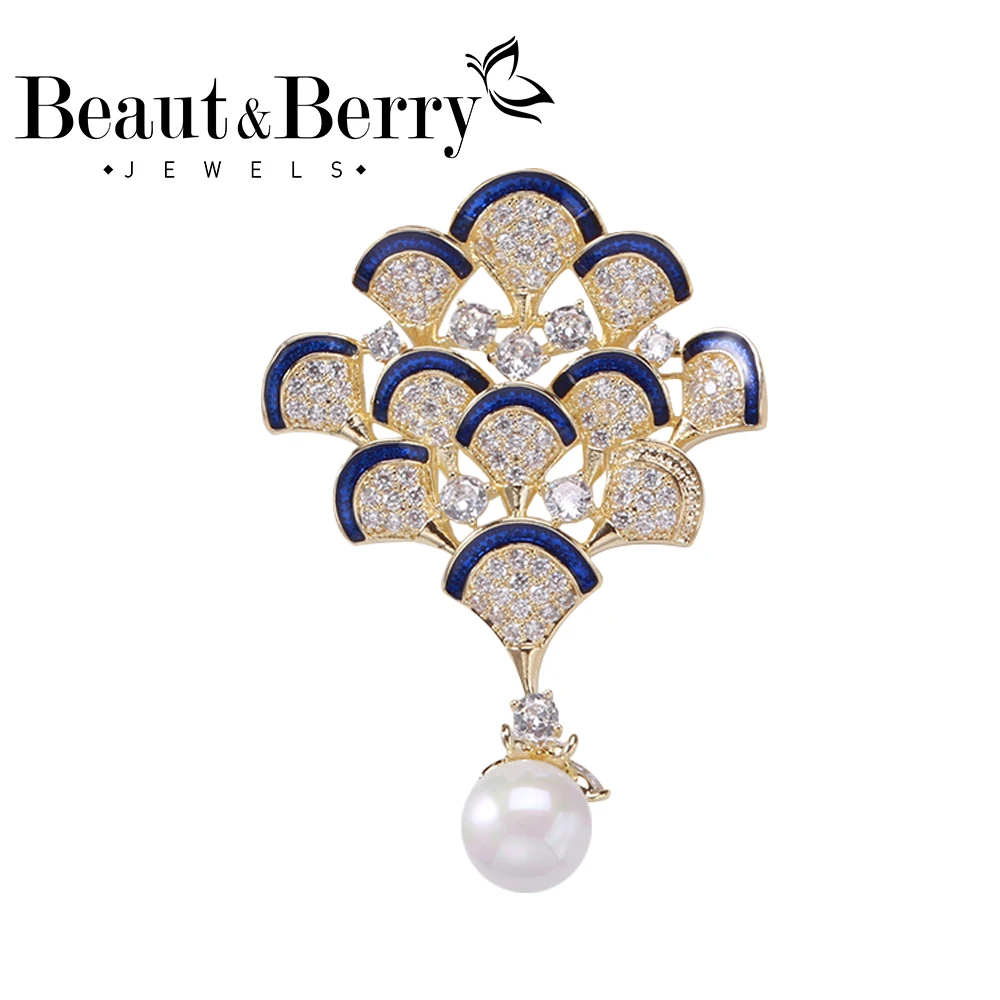 

Beaut&Berry Peacock Feather Women's Copper Brooch Office Gift Party Celebration Accessories Wedding Brooch