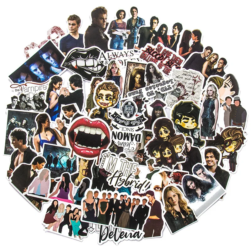 

10/30/50 шт., наклейки «Дневники вампира»