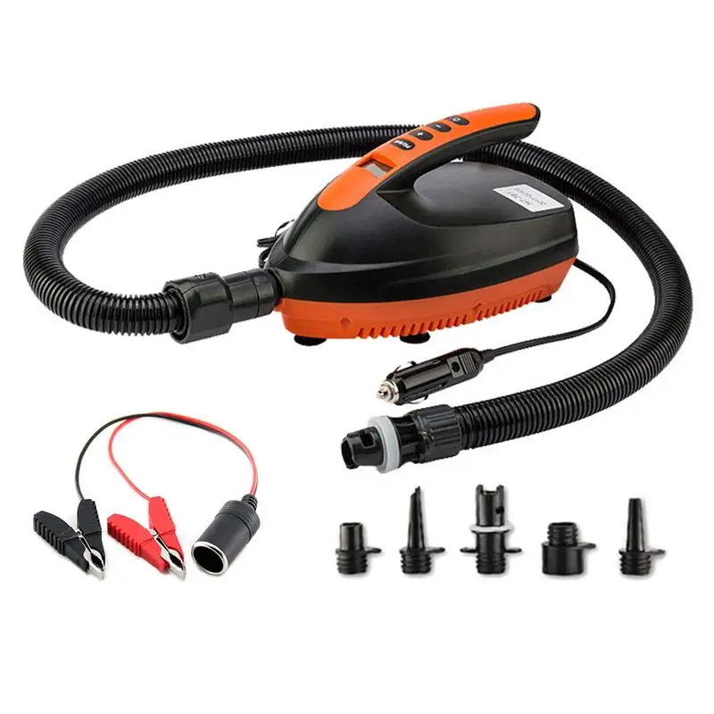 

Electric Air Pump Compressor 16PSI Dual Stage Inflation & Auto-Off Feature Digital Display For Stand Up Paddle Board Portable