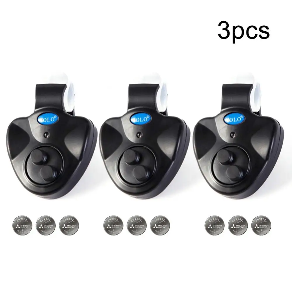 

Abs Electronic Fishing Bite Alarm Button Cell Black Fishing Alarm Anti-slip Fishing Smart Reminder Fishing Supplies