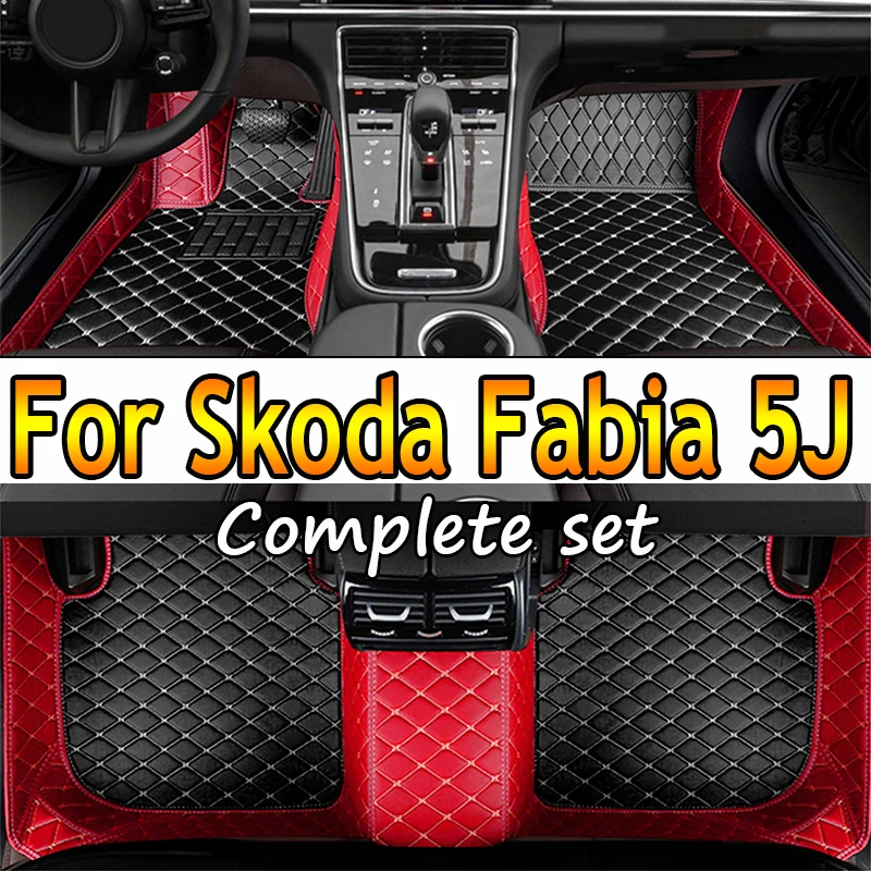 

Автомобильные коврики для Skoda Fabia 5J MG MK2 2007 ~ 2014, автомобильные коврики, кожаные напольные коврики, водонепроницаемые коврики, детали интерьера, автомобильные аксессуары