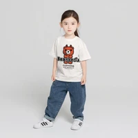 childrens youth cotton round neck cartoon printing short sleeved t shirt boys and girls