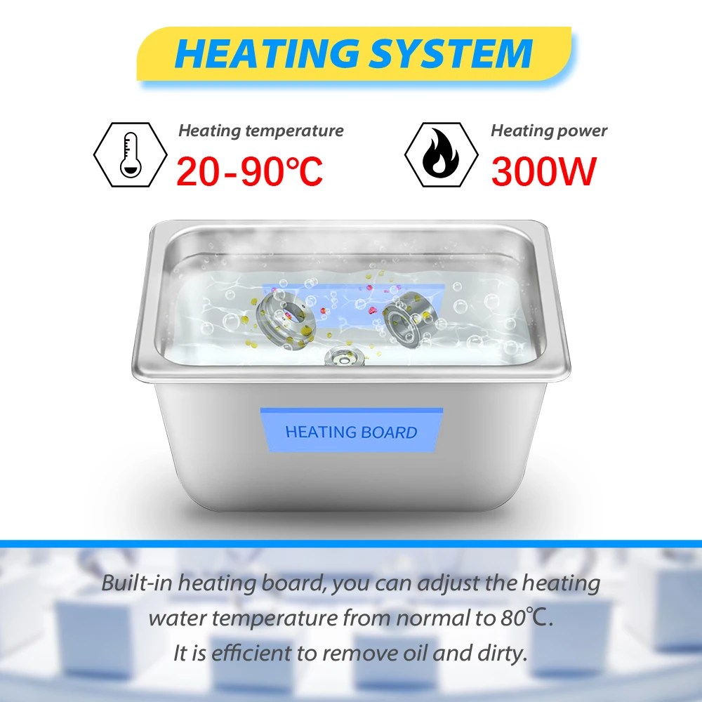 ультразвуковая промывочная ванна 6.5L 80W - 180W & Дега нагреватель таймер ультразвук