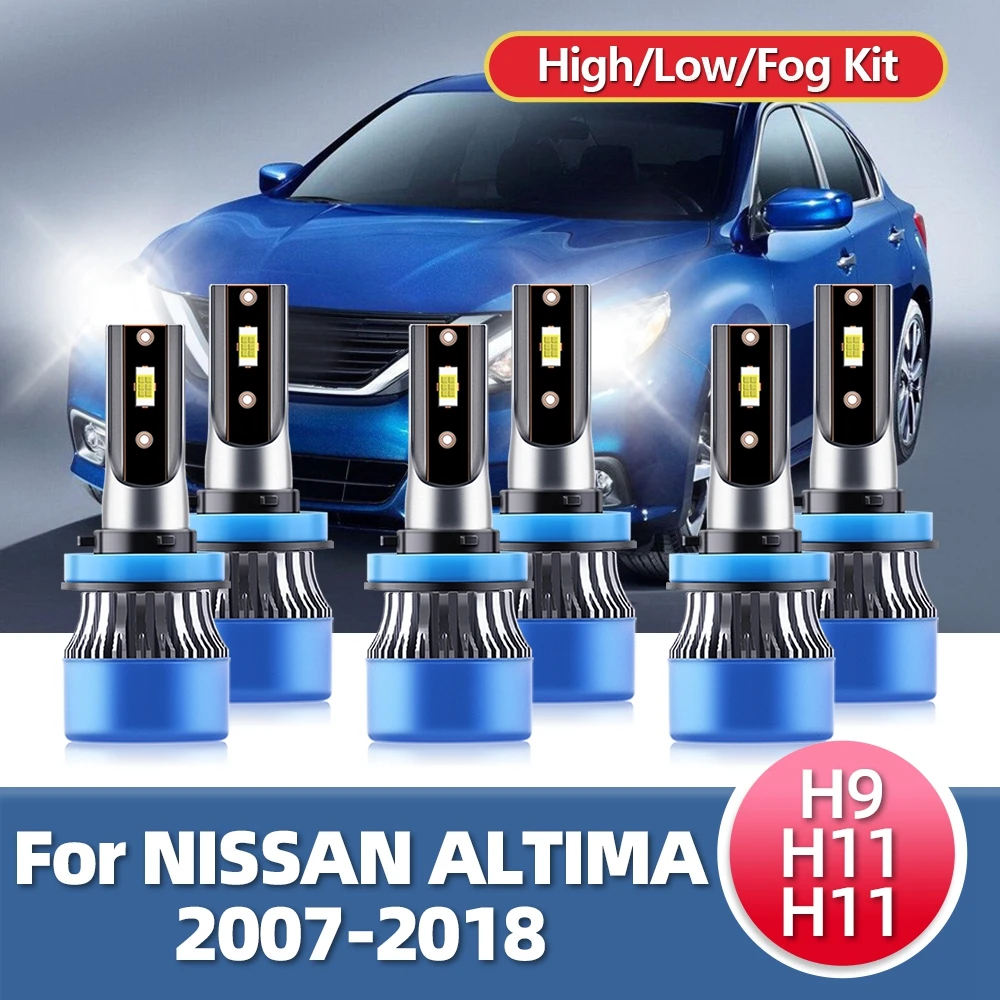 

LSlight Headlights LED For Nissan Car Fog Bulbs 16000LM For Altima 2007 2008 2009 2010 2011 2012 2013 2014 2015 2016 2017 2018