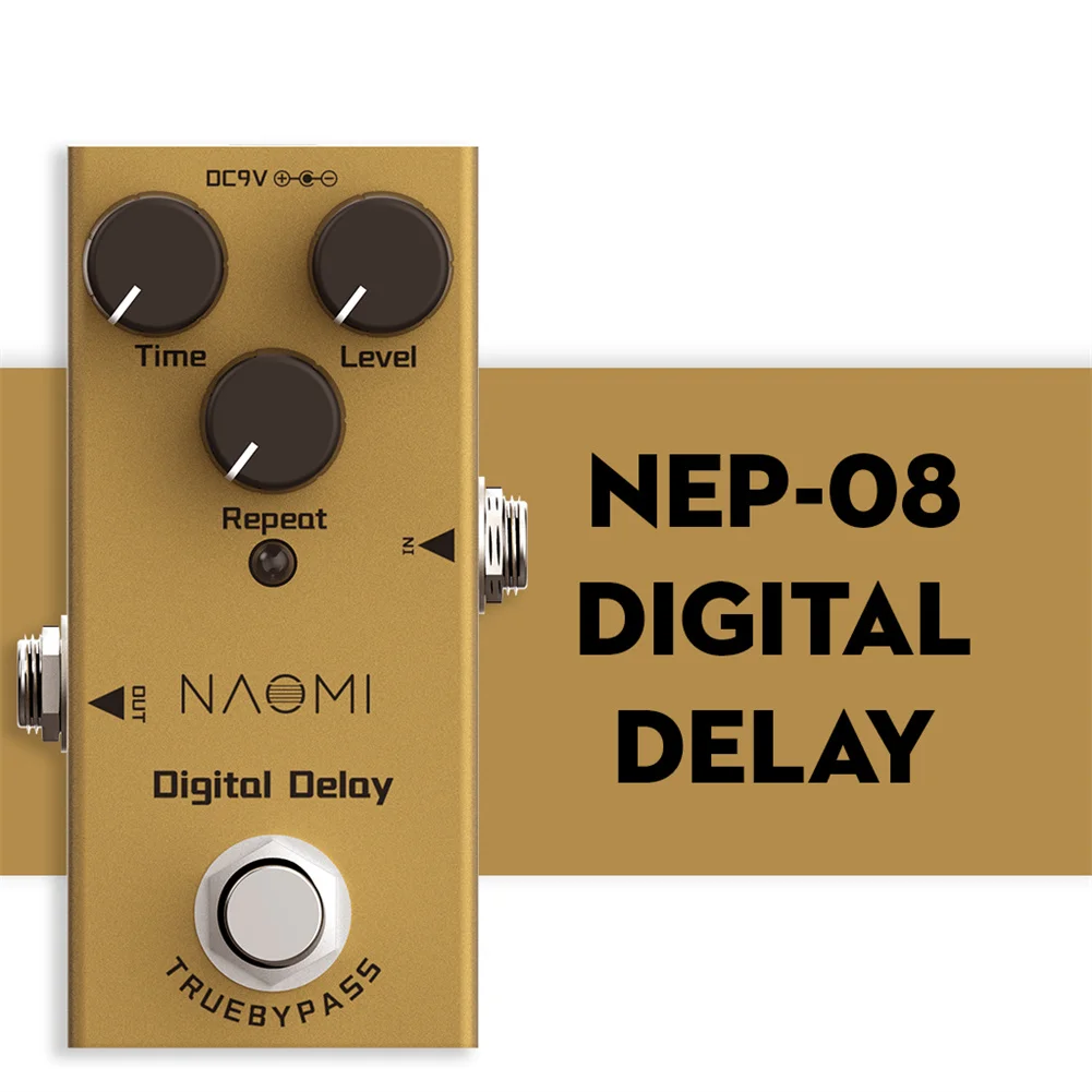 

Electric Guitar Effects Pedal DIGITAL DELAY Mini Single DC 9V NEP-08 Aluminum Alloy Musical Instruments Parts Guitar Accessories