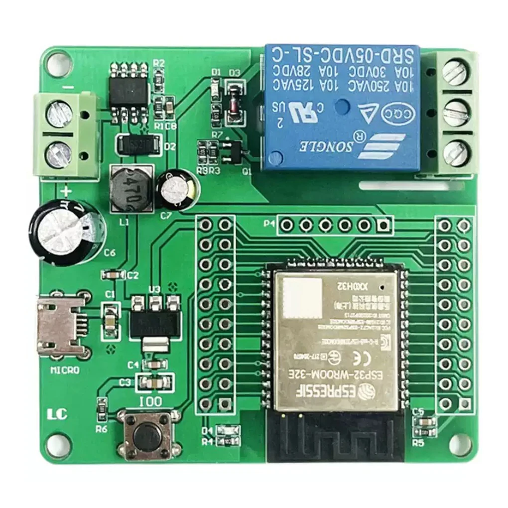 DC7-60V ESP32 WIFI Bluetooth одиночный релейный модуль ESP32-WROOM-32E для вторичной разработки