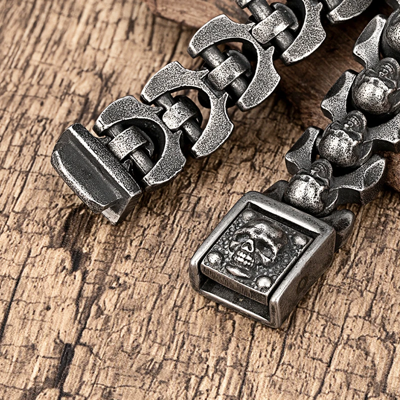 Мужской браслет из нержавеющей стали в стиле Ретро