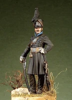 54mm resin figure kit free shipping hussar officer duke brunswick toy figure