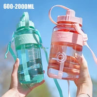 2000ml water bottle sports cup kettle large capacity portable climbing bicycle outdoor water bottles bpa free gym space cups