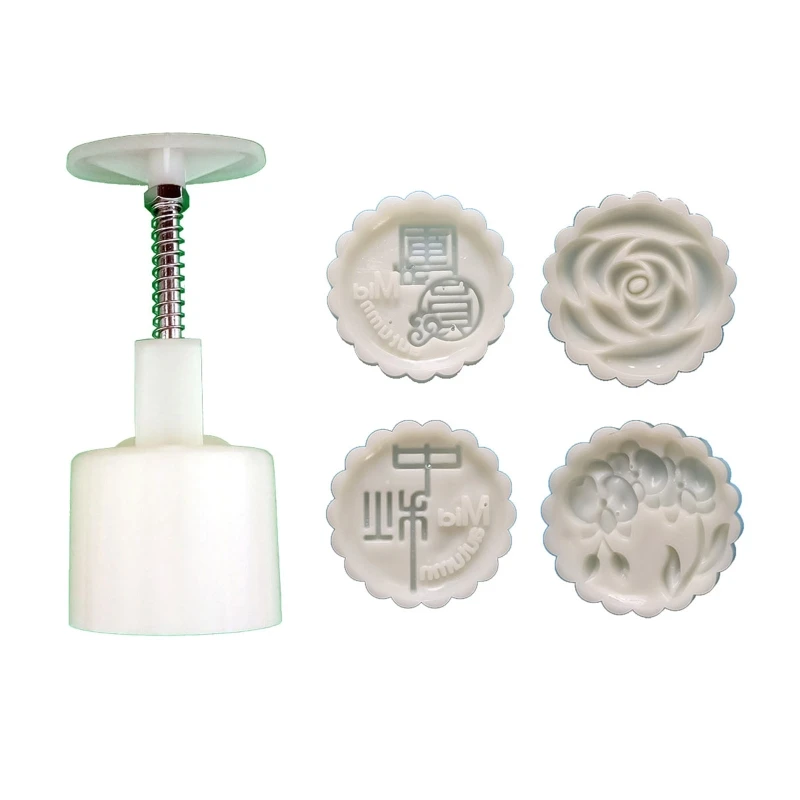 

75g DIY 3D Mooncake Moulds Chinese Word Pattern Shape Mooncake Molds Press Safe Moon Cake Moulds for Mid-Autumn Festival