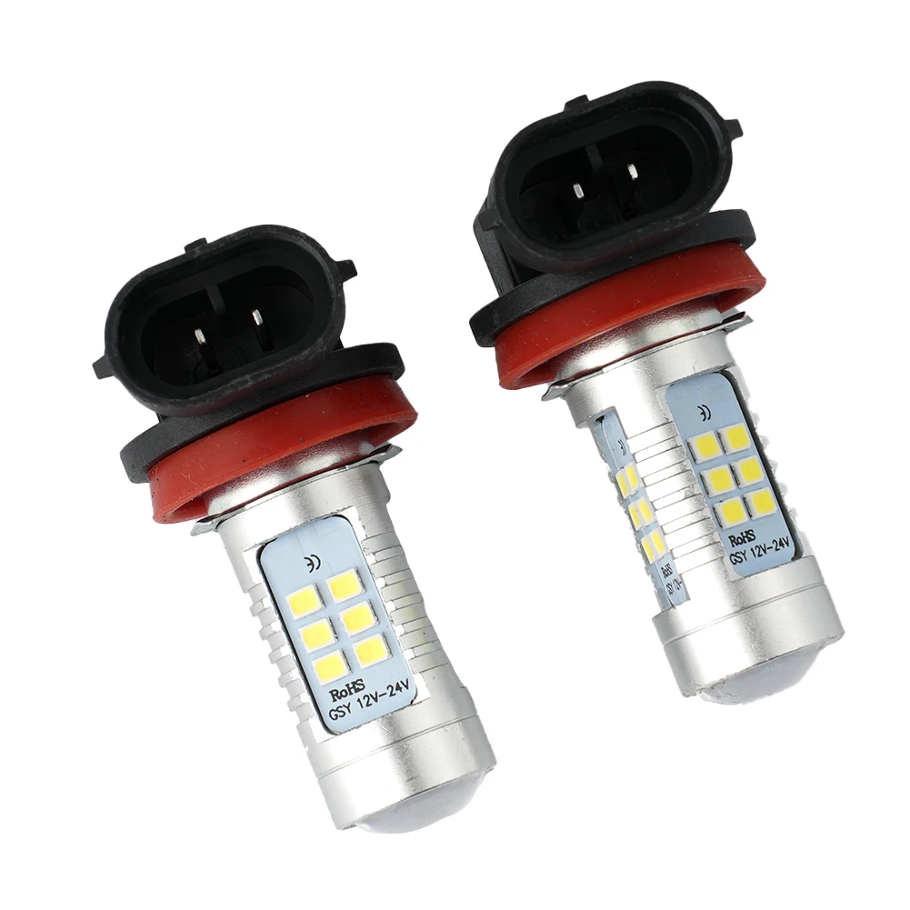 

2000LM Fog Light Bulb Super Bright 21 LED Chips 2835 COB 6000K White Accessories H11 LED Lamps Parts High Power