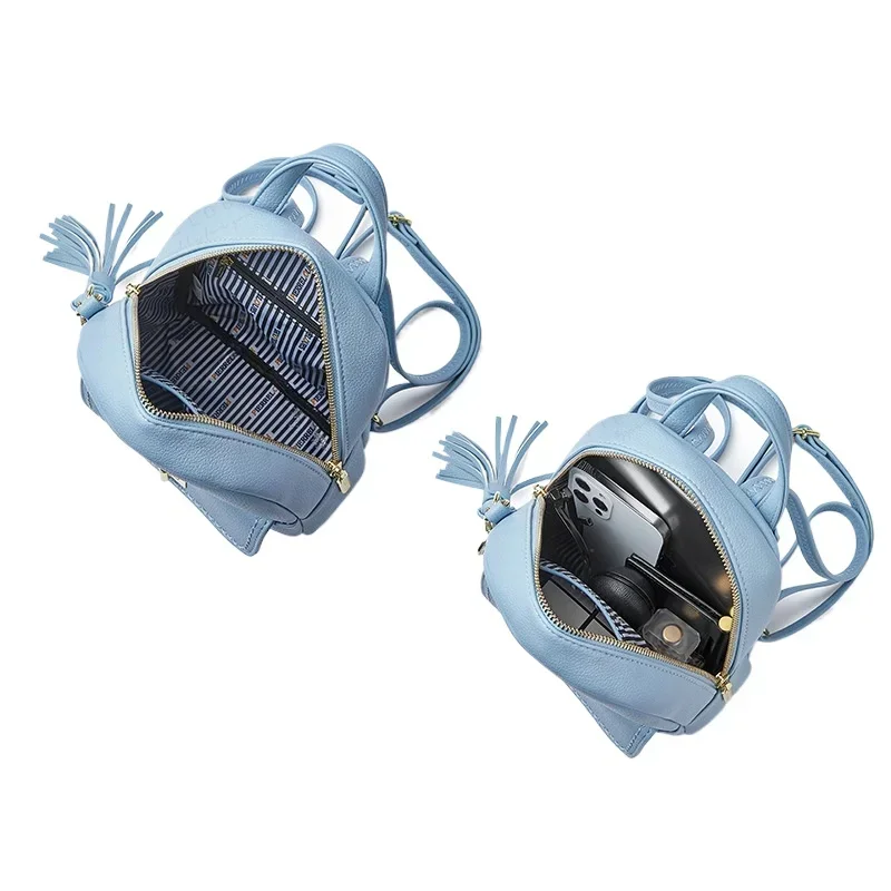 Кожаный рюкзак с кисточками большой емкости для девочек женская дорожная сумка