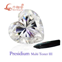d white color heart shape diamond cut moissanite moissanite loose stone positive diamond can pass presidium 3 tester pen