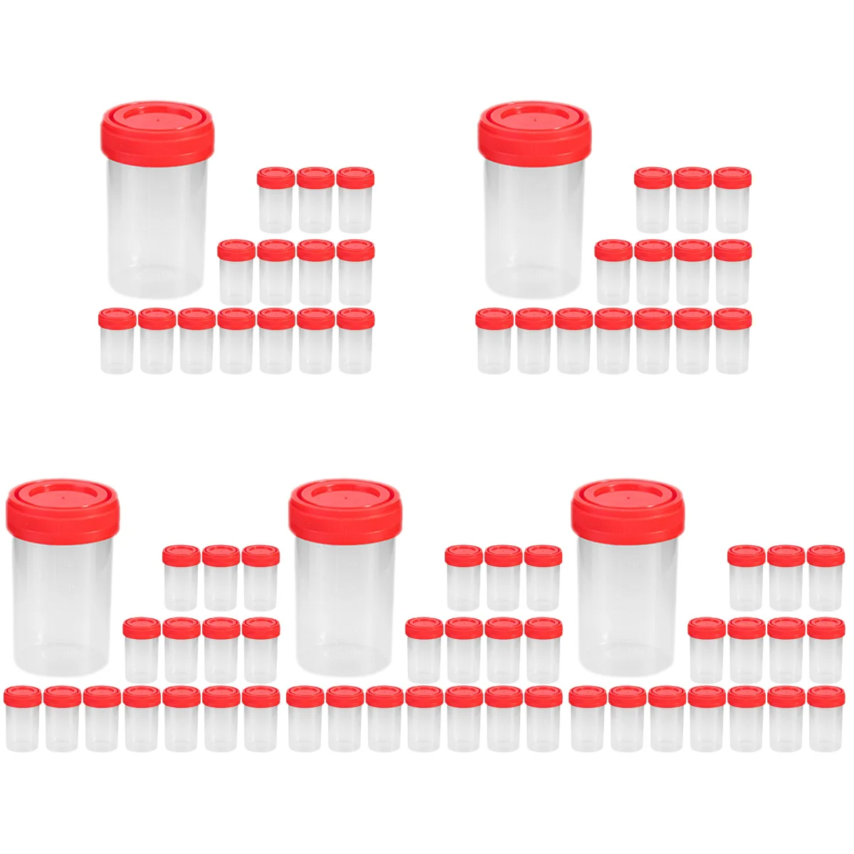

75 Pcs Sampling Cup Urine Fluid Sample Containers Lids Graduated Cups Kids Pee Men Women Sterile