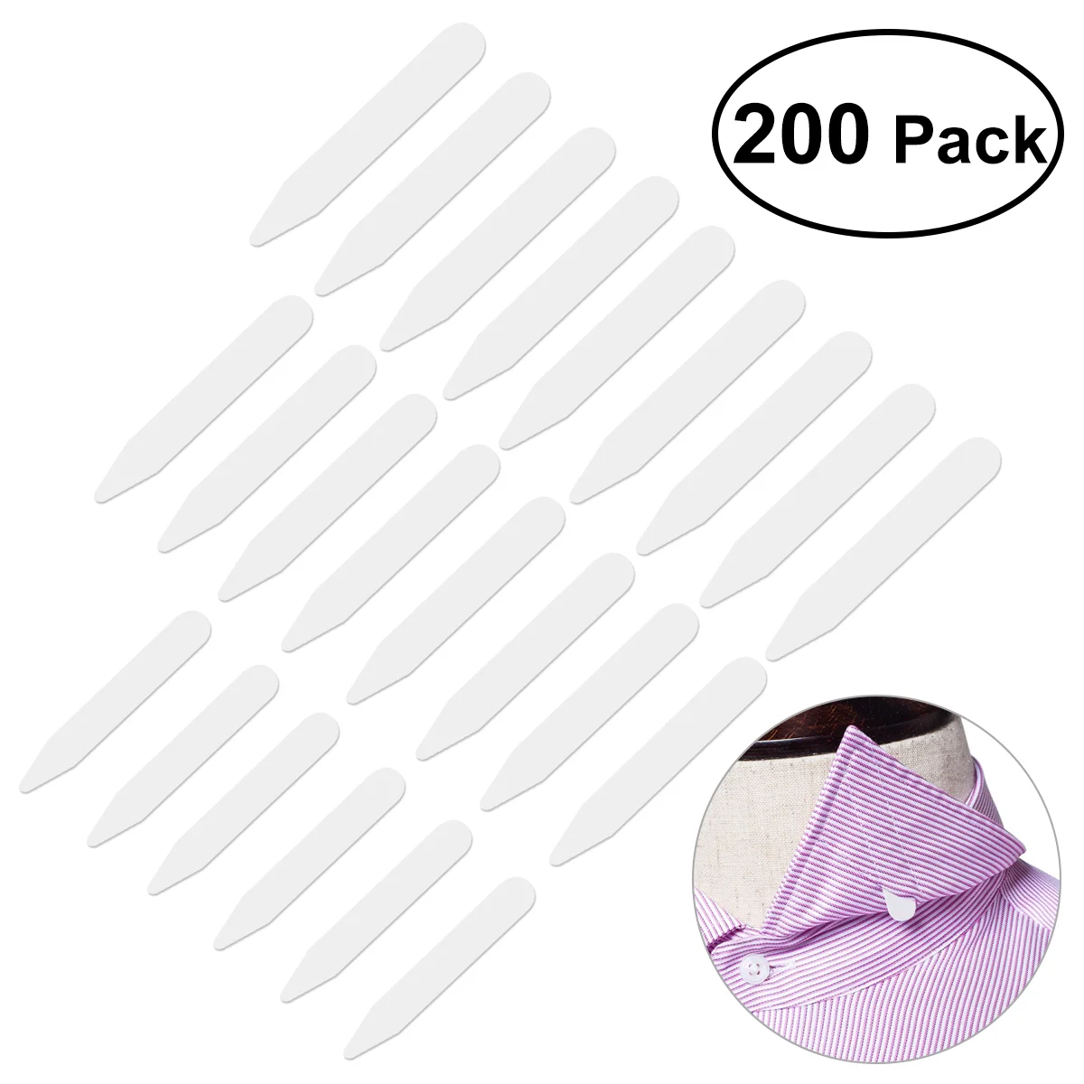 

TINKSKY 200 шт., пластиковый белый воротник для жесткости, 3 размера