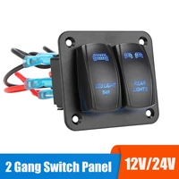 24v 12v 2 toggle light switch panel circuit breaker automotive accessories for car truck trailer caravan motorcycle marine boat
