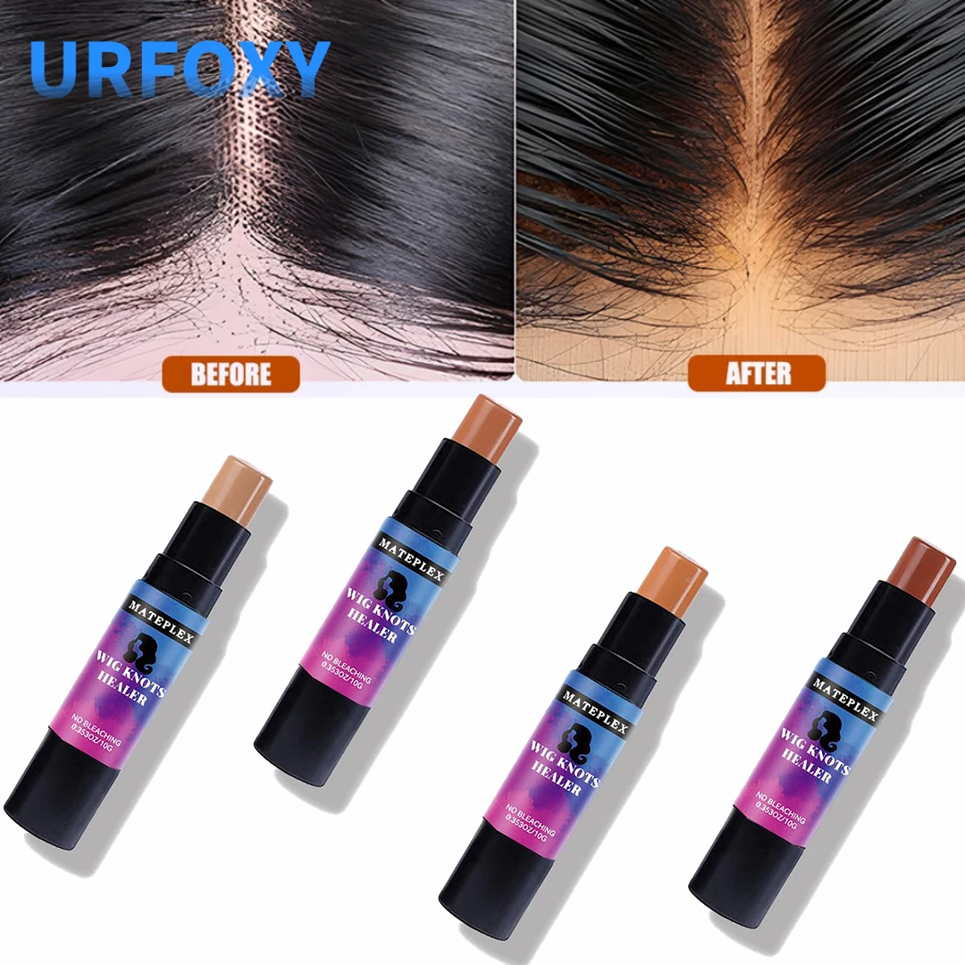 

Wig Lace Dyeing Stick With Brush Double-Head Wig Knots Concealer Stick Lace Tint Spray For Lace Wigs & Frontal Part & Hairline