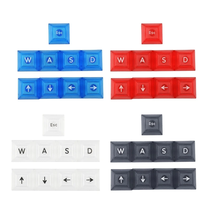 

Translucent Keycaps WASD Direction ESC for MX Switch Mechanical Keyboard 9 Keys Dropship