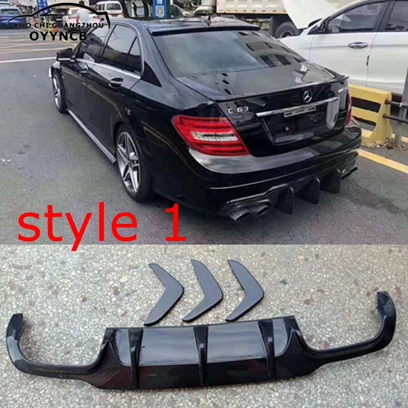 

Carbon Fiber Rear Bumper Rear Lip Diffuser SPOILER for Mercedes Benz 2007-2010 W204 C63 AMG 4-door
