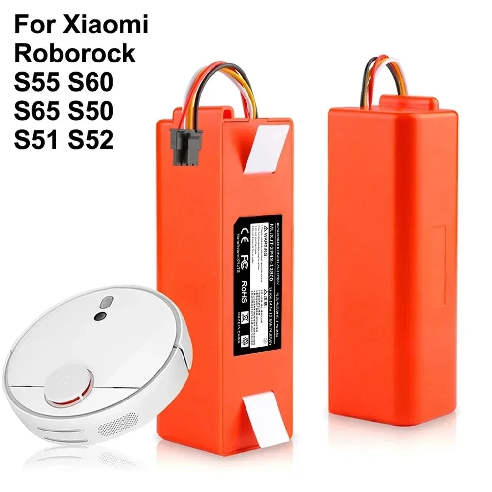 Аккумулятор для робота-пылесоса 14 4 В 12800 мАч Xiaomi Roborock S55 S60 S65 S50 S51 S5 MAX S6