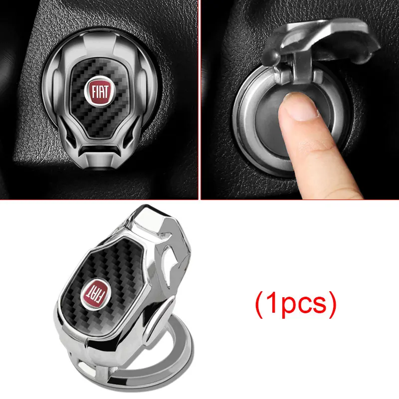 

Car interior engine ignition start button protective cover one-button start button For Fiat 500 Spider Coupe Panda Doblo Punto