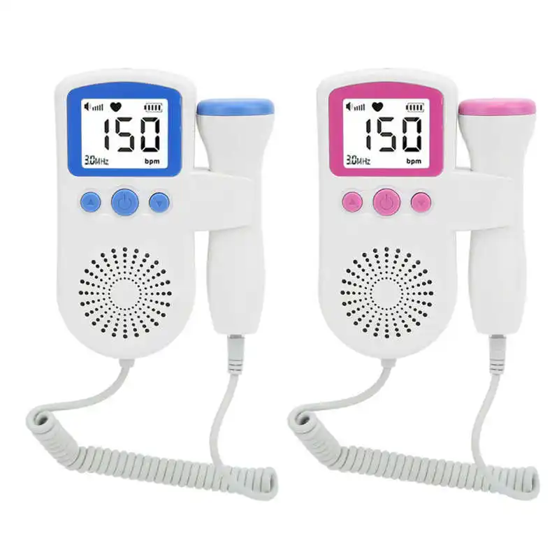

Fetal Heartbeat Monitor LCD Screen Ultrasound High Sensitivity 3.0 MHz Probe Waterproof Low Noise Heart Rate Detection