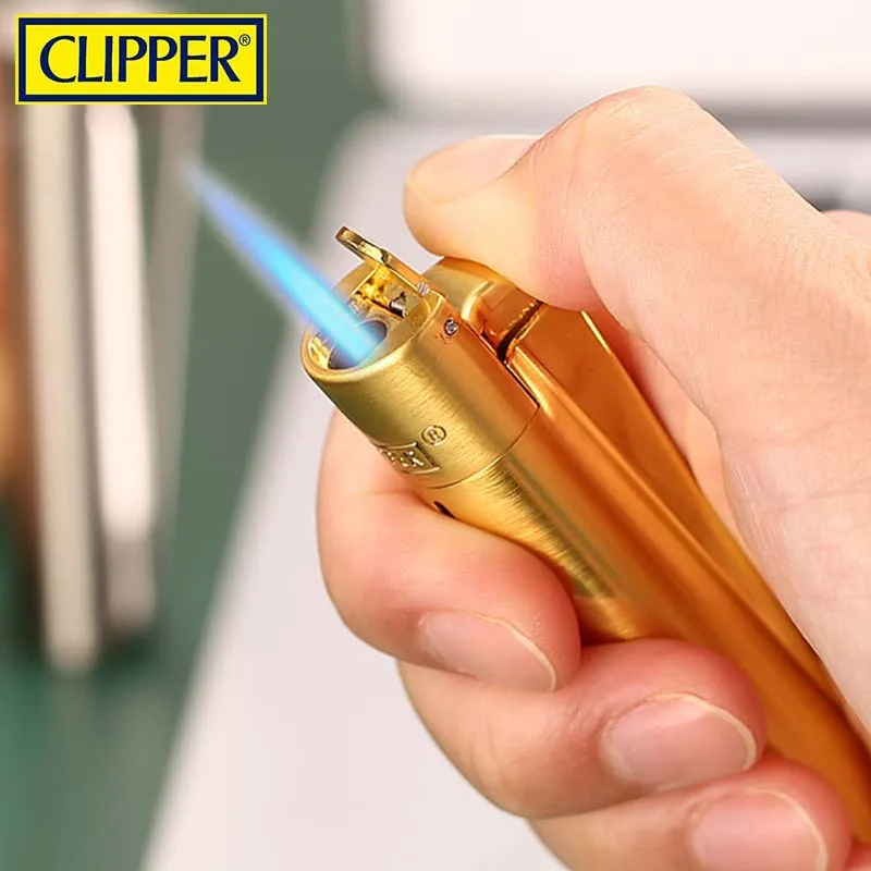 Фото Зажигалка Clipper на бутане с защитным колпачком, ветрозащитная, с турбопламенем, аксессуары для курения, в подарочной коробке, гаджеты для мужчин №2