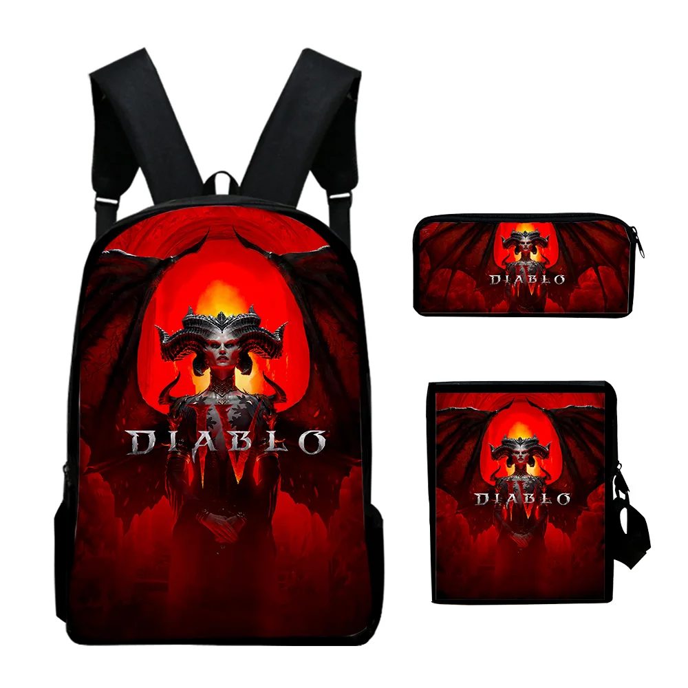 Diablo IV Lilith Game новинка 2023 рюкзак комплекты из 3 предметов сумки на плечо унисекс