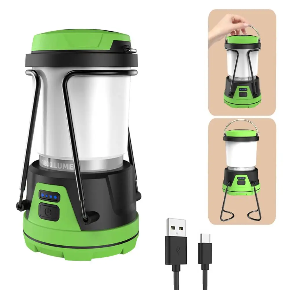 

LED Outdoor Lighting 1000LM Portable Outdoor Camping Light Tent Lamp 4 Modes Type-C USB Rechargeable Lantern Emergency Lighting
