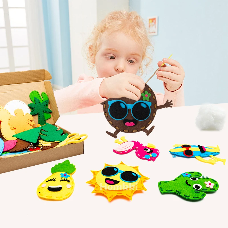 

Felt Sewing DIY Arts Craft Kits Outer Space Elements Pack Perschool Favor Tools Educational Beginners Making Birthday Gift