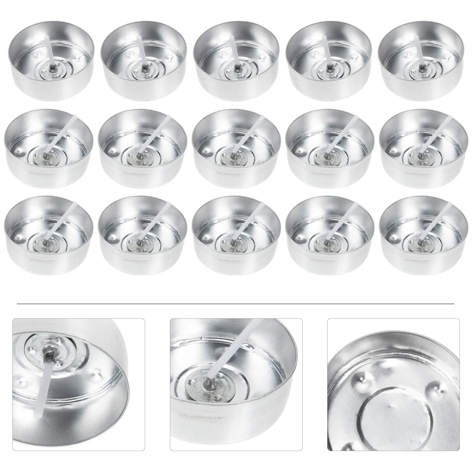 

Light Tea Cups Empty Mold Tealight Making Cup Wax Jars Tins Diy Aluminum Case Metal Tin Holders Container Wicks Supplies Round