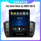 Автомобильный мультимедийный плеер Carplay, 2 Din, экран 9,7 дюйма Tesla, для Seat Ibiza 6j 2009-2013, GPS-навигатор, Android, Авторадио