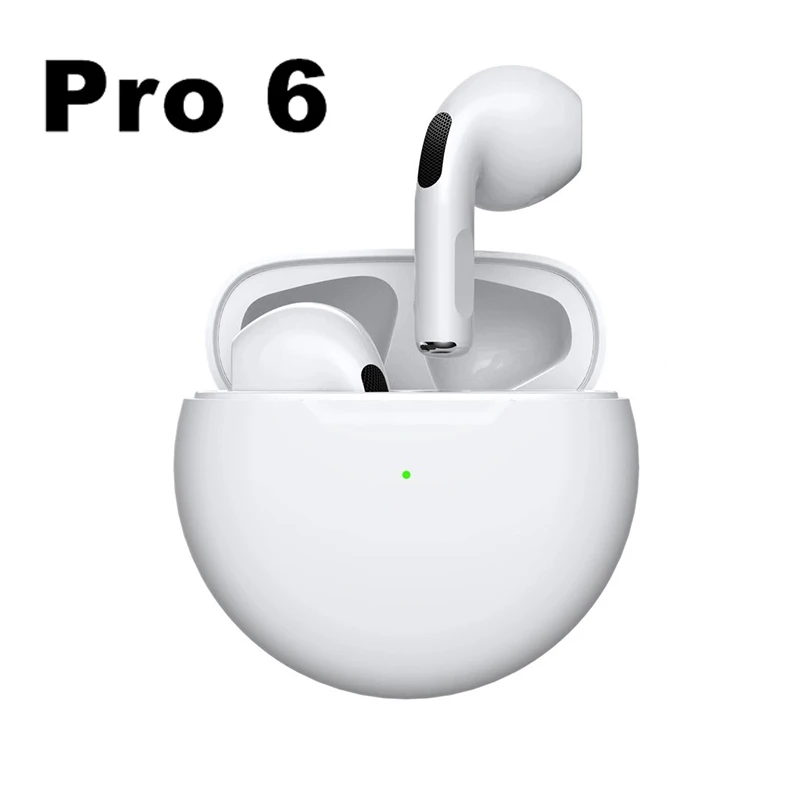

Pro 6 TWS Bluetooth Headphones Wireless Earphones Smart Touch Headset HIFI Stereo Sports Earbuds for IPhone 13 Xiaomi Smartphone