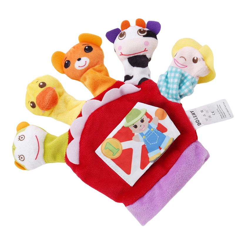 

Children Animal Hand Puppets Cartoon Finger Puppets For Kids Baby Animals Gloves Dolls Baby Toys Bedtime Stories Fantoche