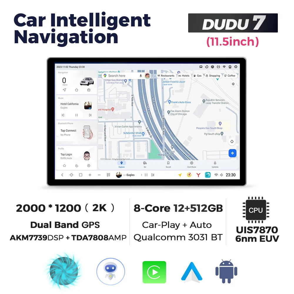 DUDU7 UIS7870 Android 13 универсальный автомобильный радиоприемник DVD-плеер 9 5/10 36/11 5/13