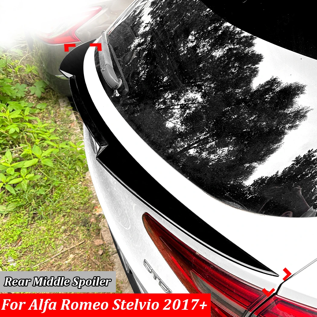 Для Alfa Romeo Stelvio 2017+ автомобильный задний крыши средний спойлер хвостовое крыло