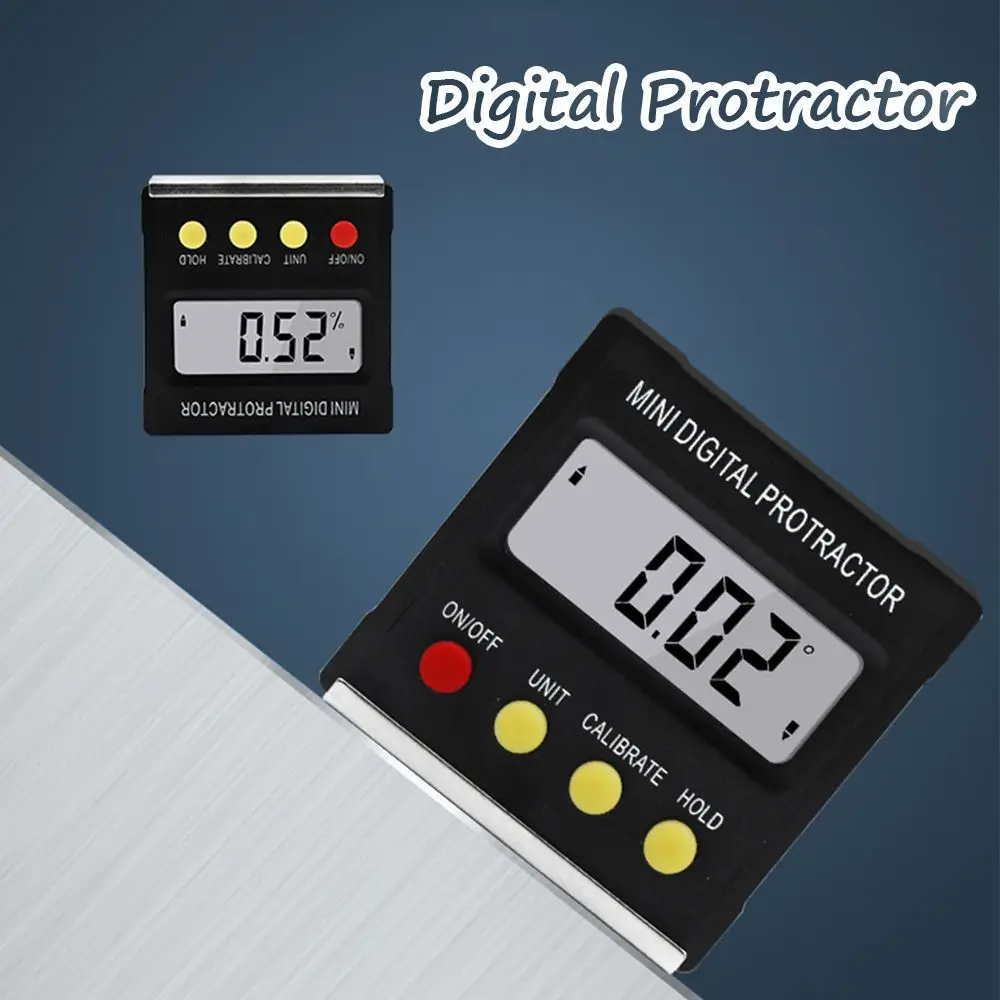 

360° Mini Cube Measuring Magnetic Base Digital Protractor Angle Gauge Meter Inclinometer Electronic Level Box