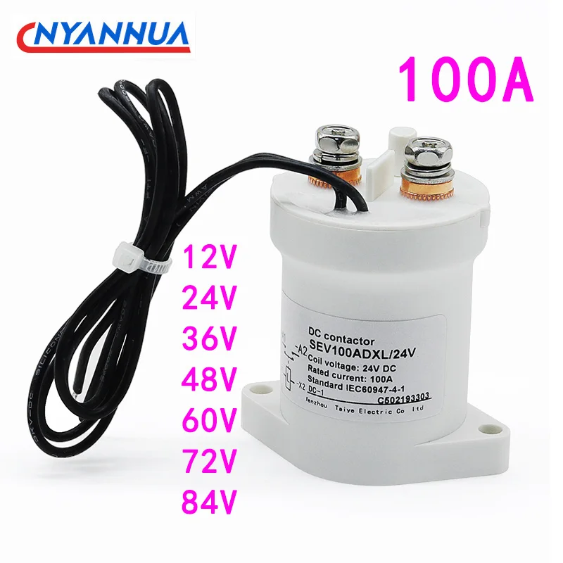 

Высоковольтный контактор постоянного тока 100А SEV100AD для зарядных свай, электрических четырехколесных транспортных средств, транспортных средств на новой энергии