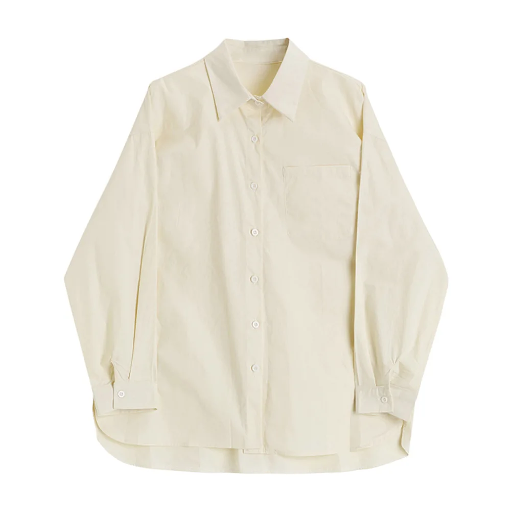 

Женская блузка в Корейском стиле, однобортная рубашка в стиле ретро, Повседневная офисная рубашка с длинным рукавом, весна 2022